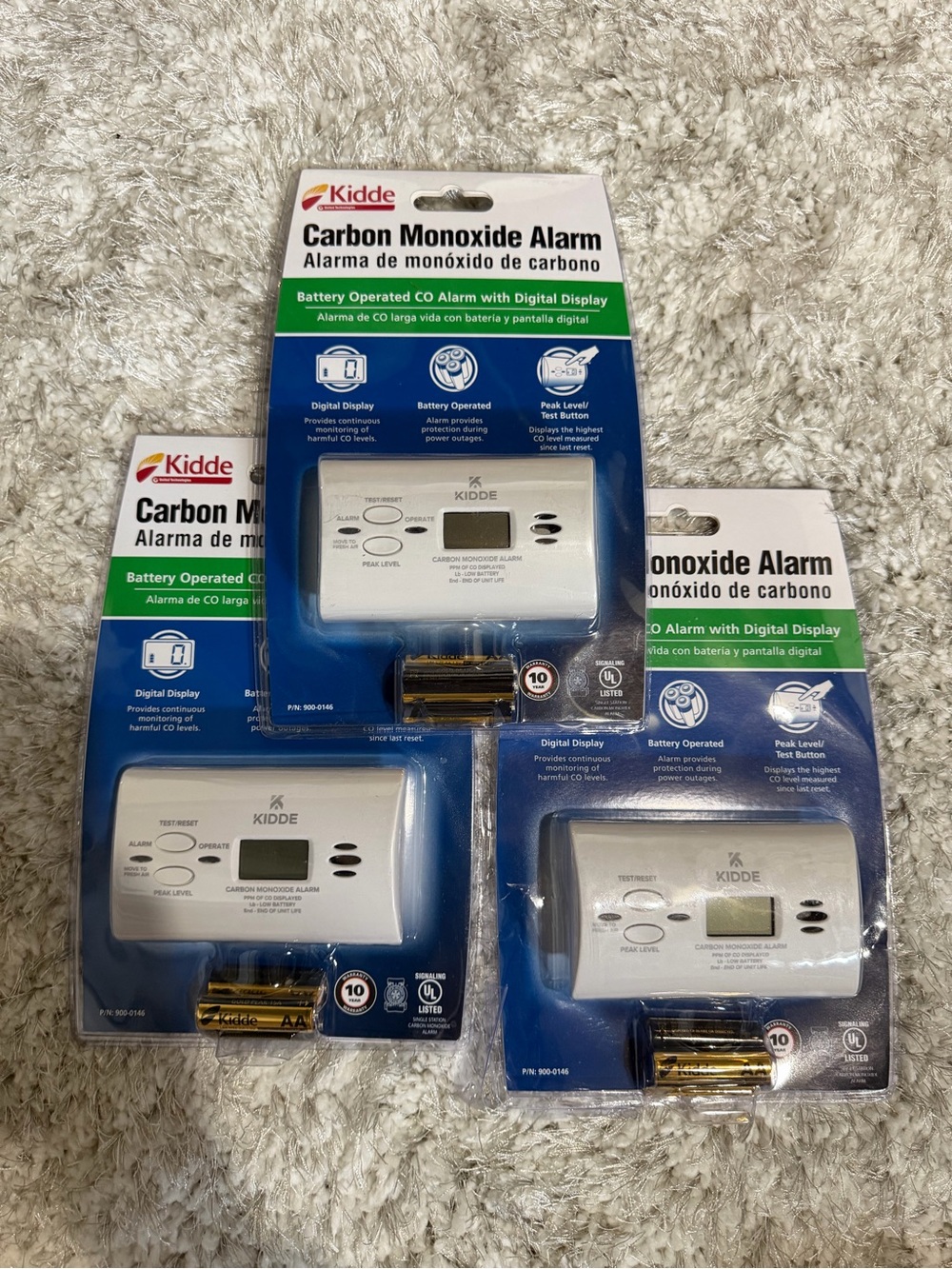 Kidde Battery Operated Carbon Monoxide Detectors - White
